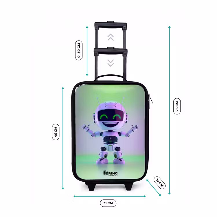 Kinderkoffer - Robot met paars en groen licht — 4