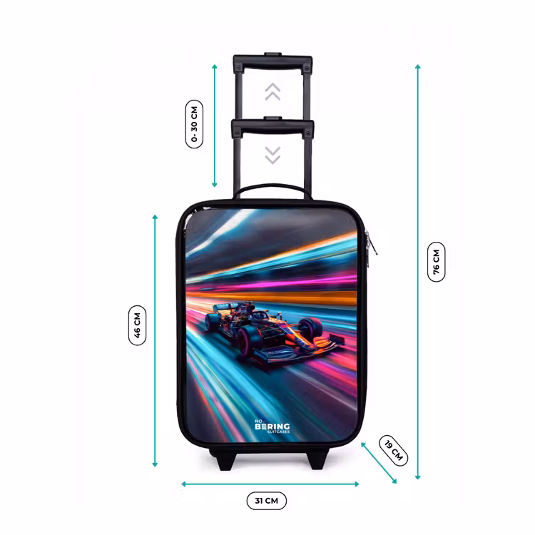 Kinderkoffer - Raceauto met kleurrijke lichtsporen — 4