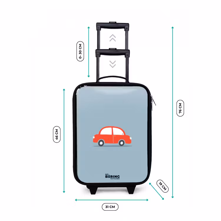 Kinderkoffer - Rode auto blauwe achtergrond — 4