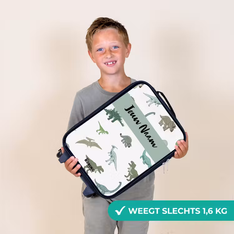 Kinderkoffer met naam - Zwart - Dino Dynastie — 2