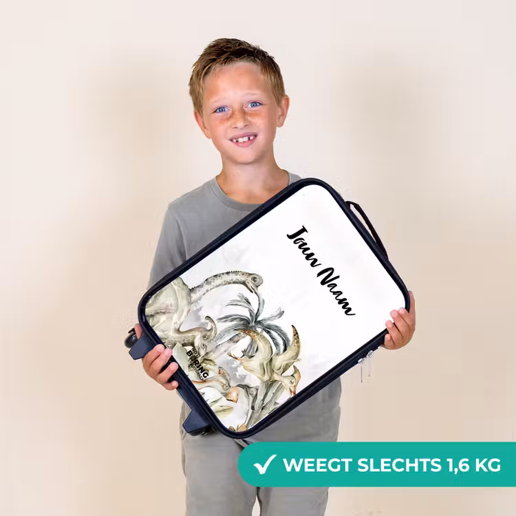 Kinderkoffer met naam - Zwart - Dino Jungle — 2