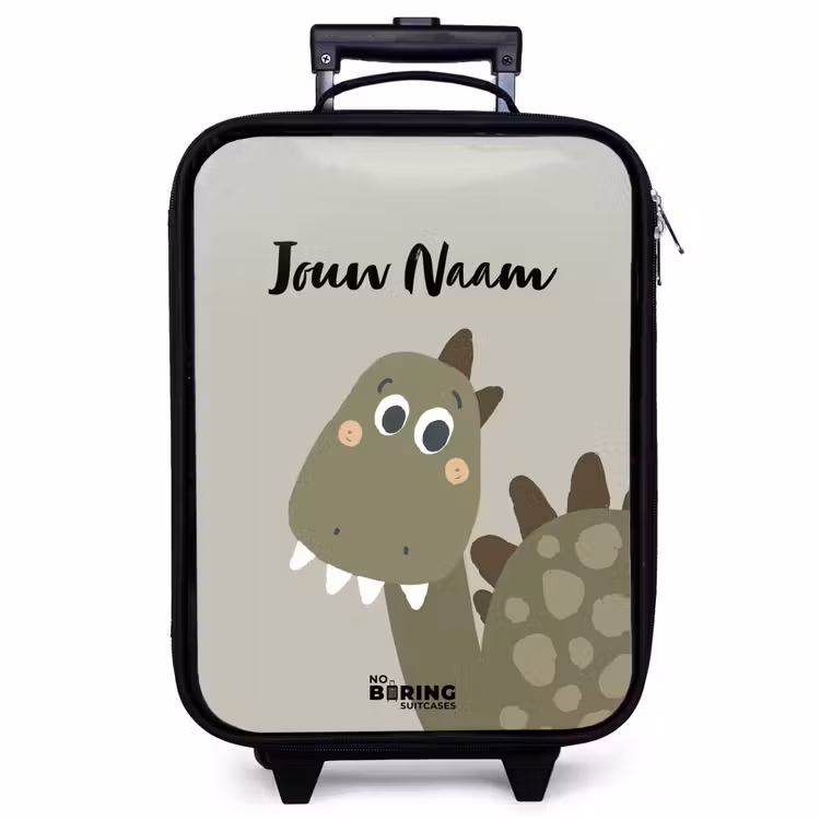 Kinderkoffer met naam - Zwart - Danny dino — 1