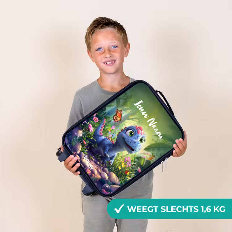 Kinderkoffer met naam - Zwart - Donny Dino — 2