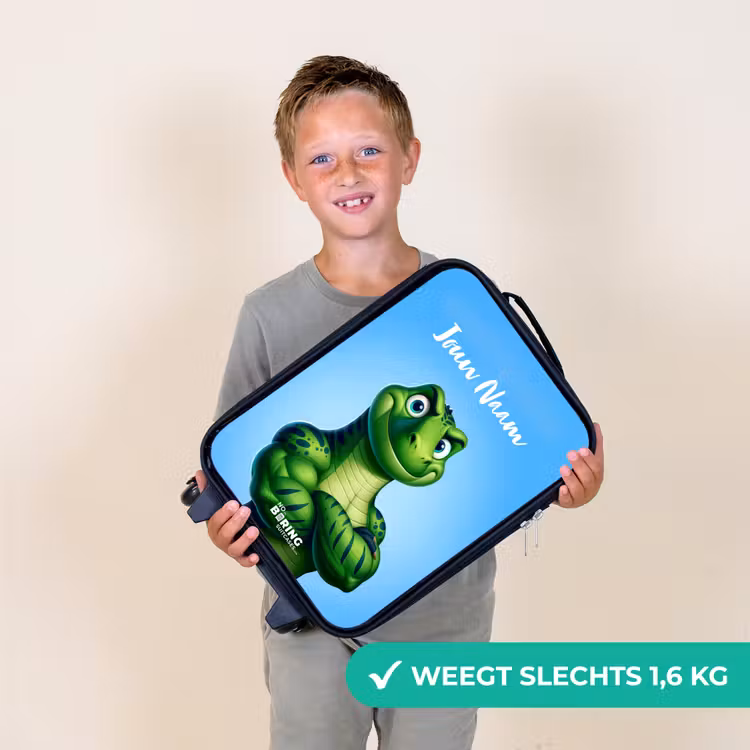 Kinderkoffer met naam - Zwart - Spierbundelsaurus — 2