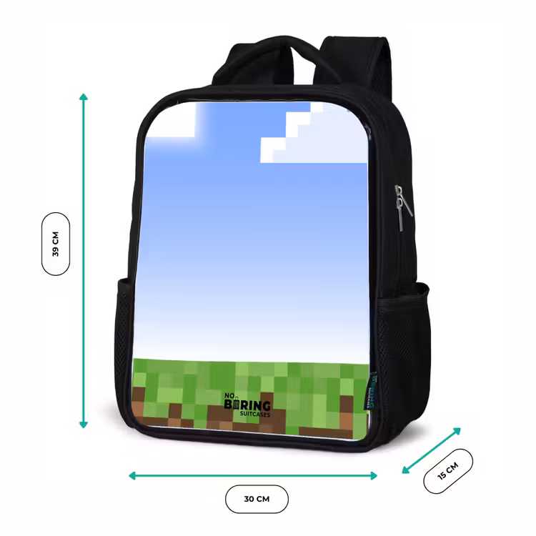 Kinderrugzak - Zwart - Pixel wereld — 5