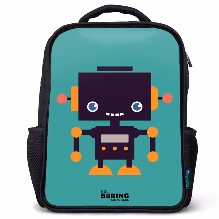 Kinderrugzak - Zwart - Groene robot — 1
