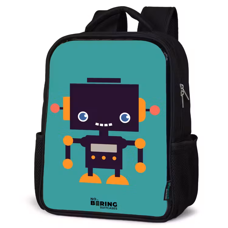 Kinderrugzak - Zwart - Groene robot — 7