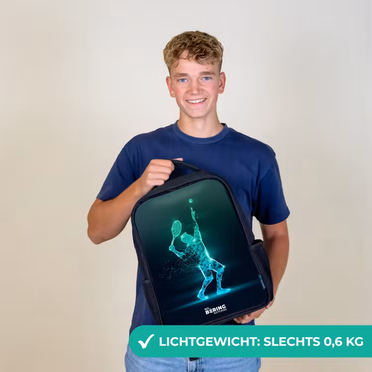 Kinderrugzak - Zwart - Digitale tennisspeler in futuristische stijl — 3