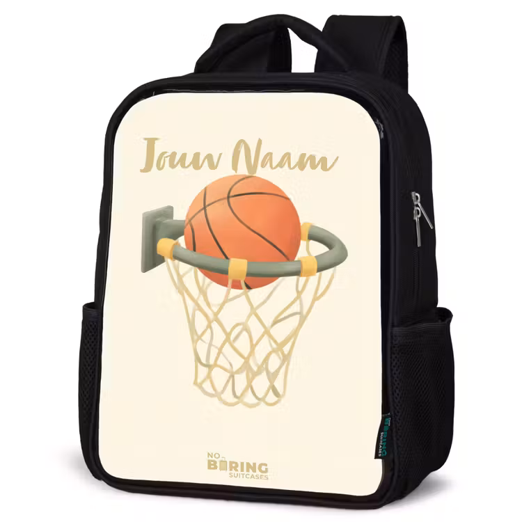 Kinderrugzak - Zwart - Basketbal in neutrale kleuren — 7