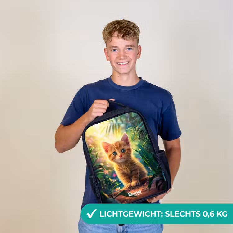 Kinderrugzak - Zwart - Kees kitten — 3