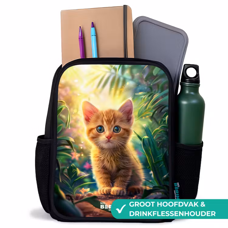 Kinderrugzak - Zwart - Kees kitten — 4