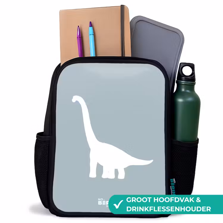 Kinderrugzak - Zwart - Blauw met Brachiosaurus dino — 4
