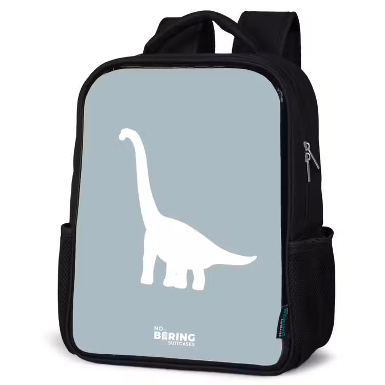 Kinderrugzak - Zwart - Blauw met Brachiosaurus dino — 7