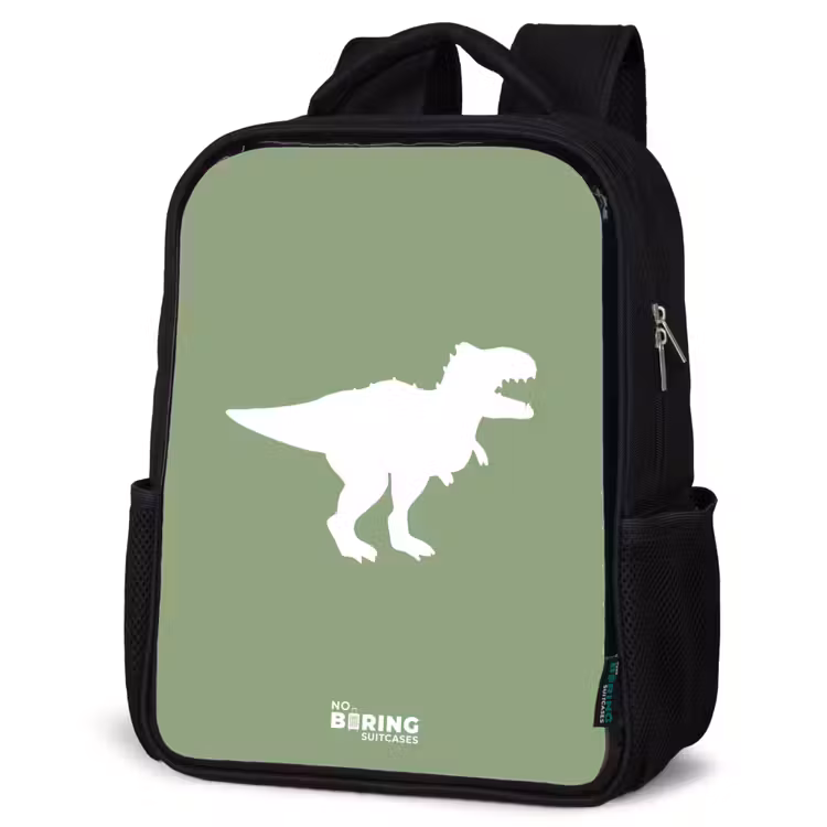 Kinderrugzak - Zwart - Groen met T-rex dino — 7