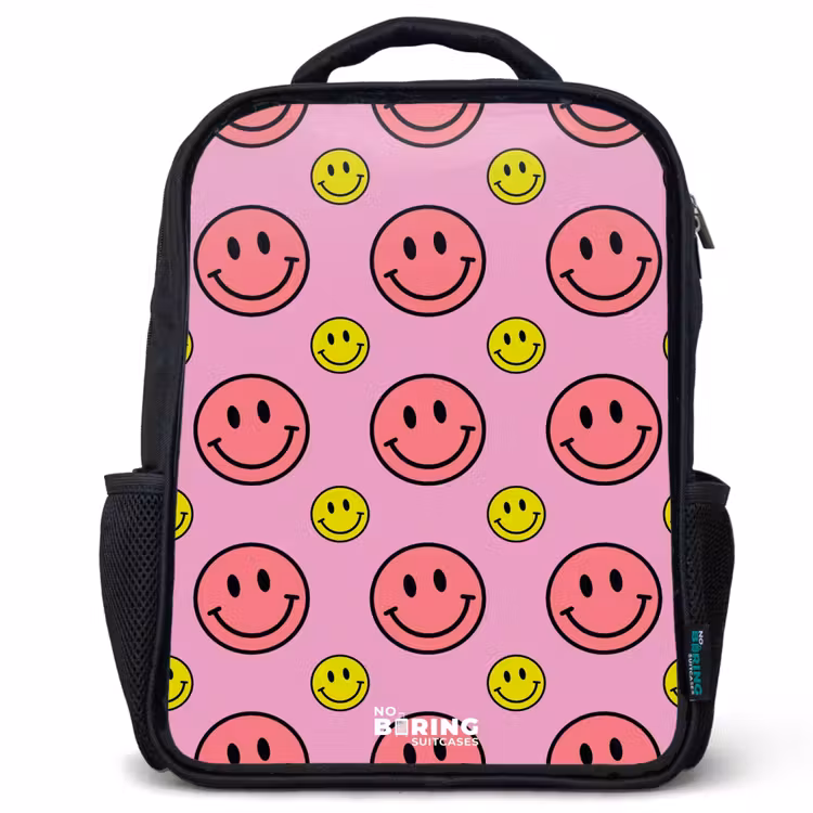 Kinderrugzak - Zwart - All smiles roze β 1