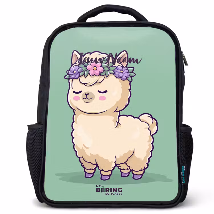 Kinderrugzak - Zwart - Kawai - Alpaca - Groen — 1