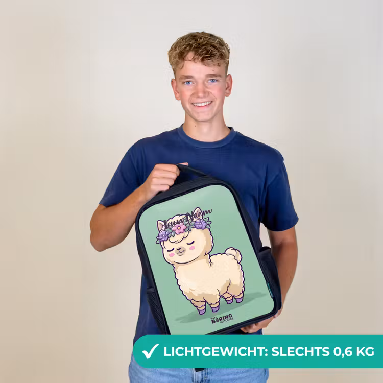 Kinderrugzak - Zwart - Kawai - Alpaca - Groen — 3