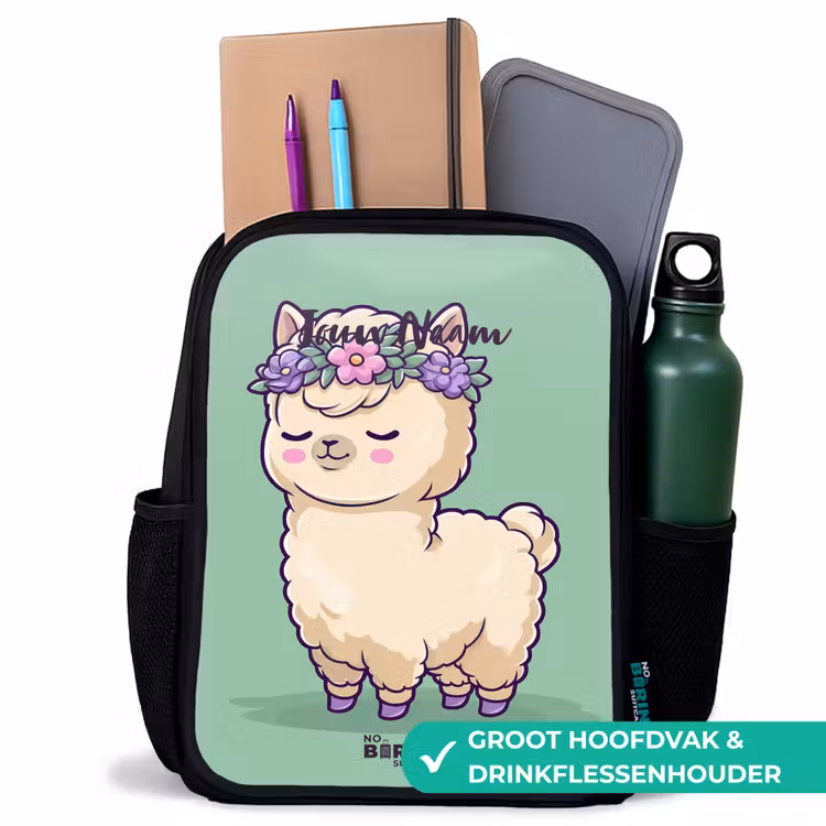 Kinderrugzak - Zwart - Kawai - Alpaca - Groen — 4