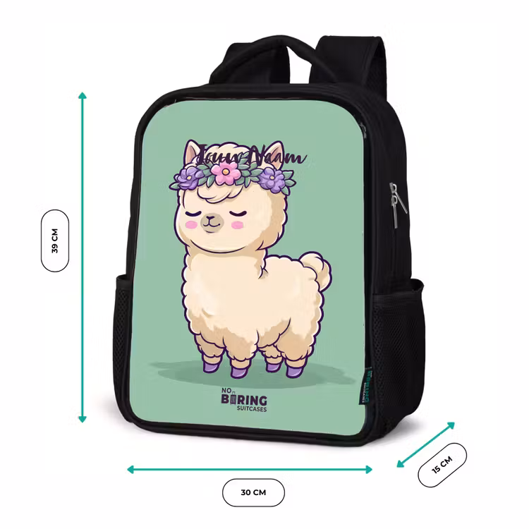 Kinderrugzak - Zwart - Kawai - Alpaca - Groen — 5