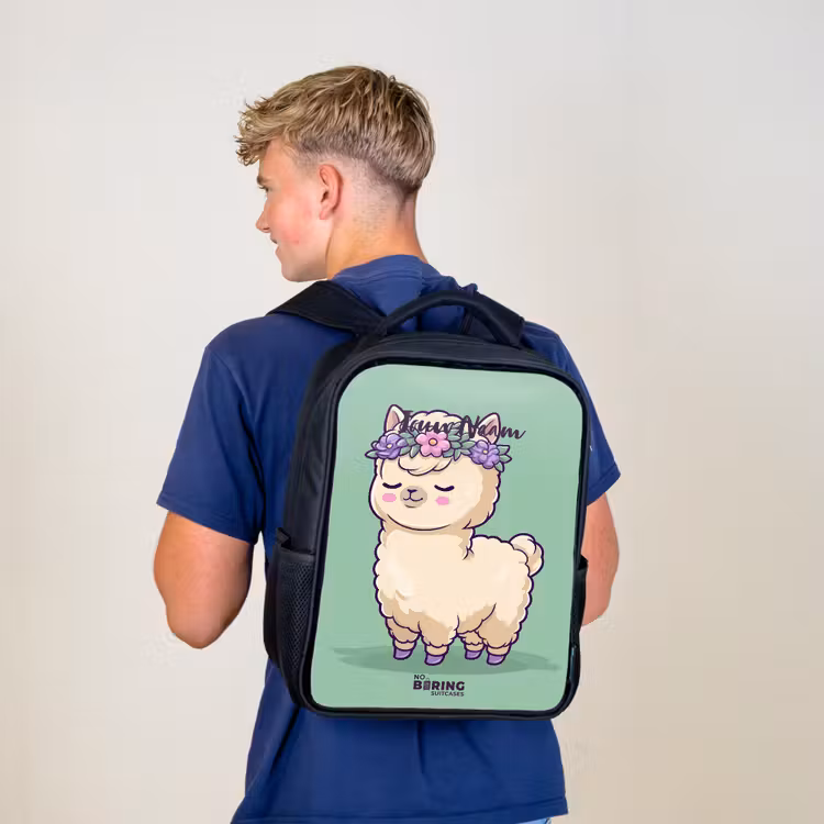 Kinderrugzak - Zwart - Kawai - Alpaca - Groen — 6