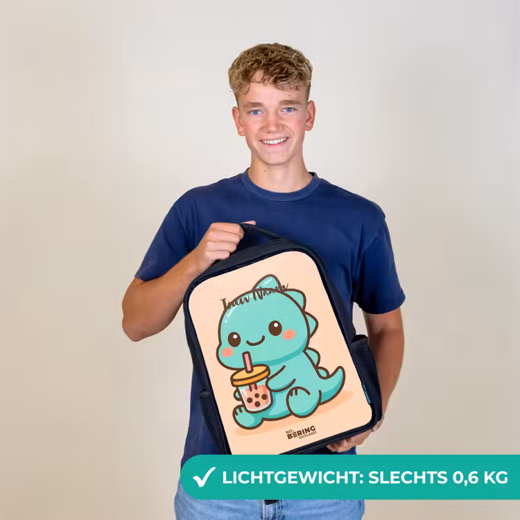 Kinderrugzak - Zwart - Kawai - Dino - Bubbletea — 3