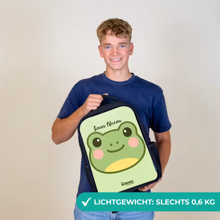 Kinderrugzak - Zwart - Kawai - Kikker - Groen β 3