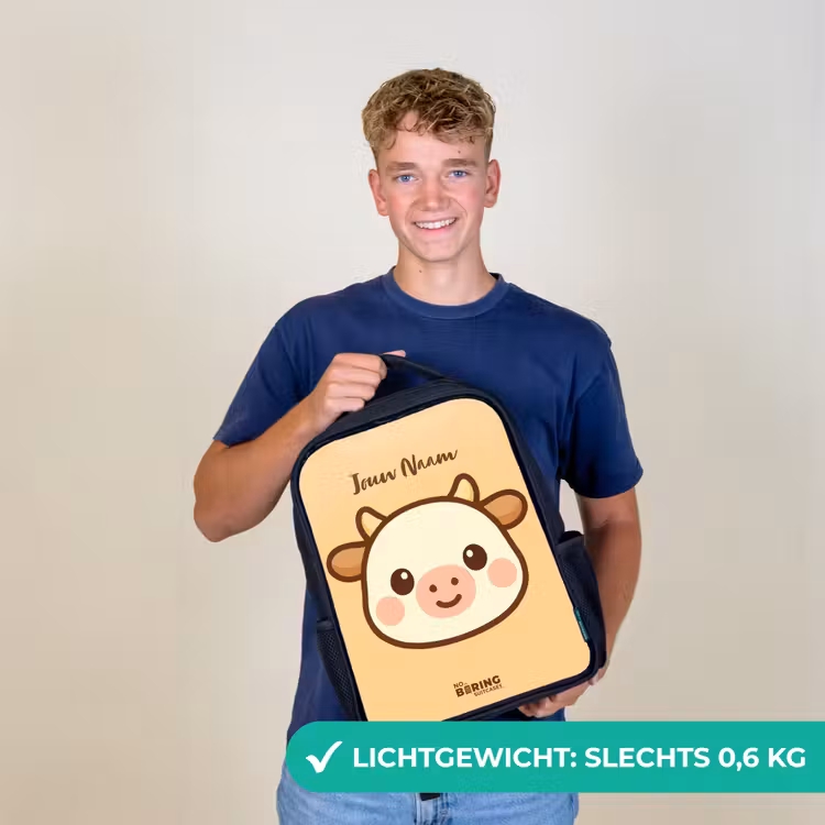 Kinderrugzak - Zwart - Kawai - Koe - Bruin — 3