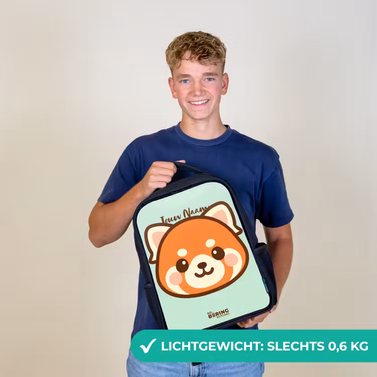 Kinderrugzak - Zwart - Kawai - Rode panda - Groen β 3