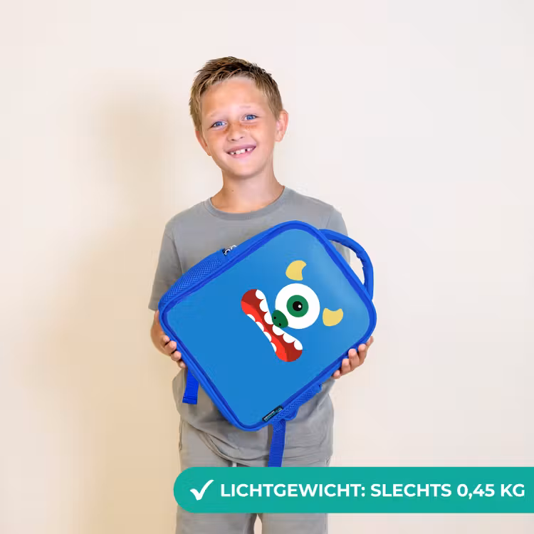 Kinderrugzak - Blauw - Dierenportret - Monster - blauw — 2