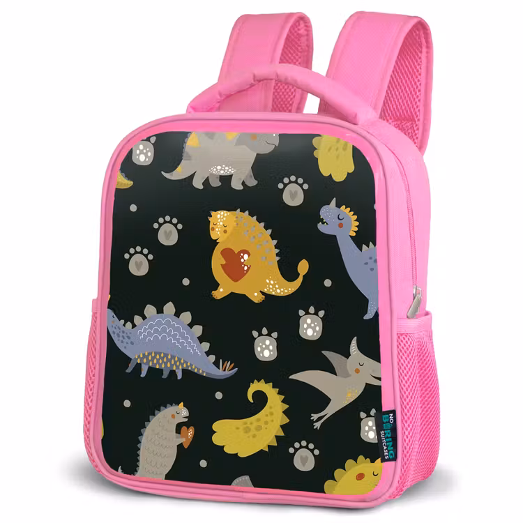 Kinderrugzak - Roze - Dino - Kinderen - Patronen - Jongens - Meisjes - Dinosaurus — 6