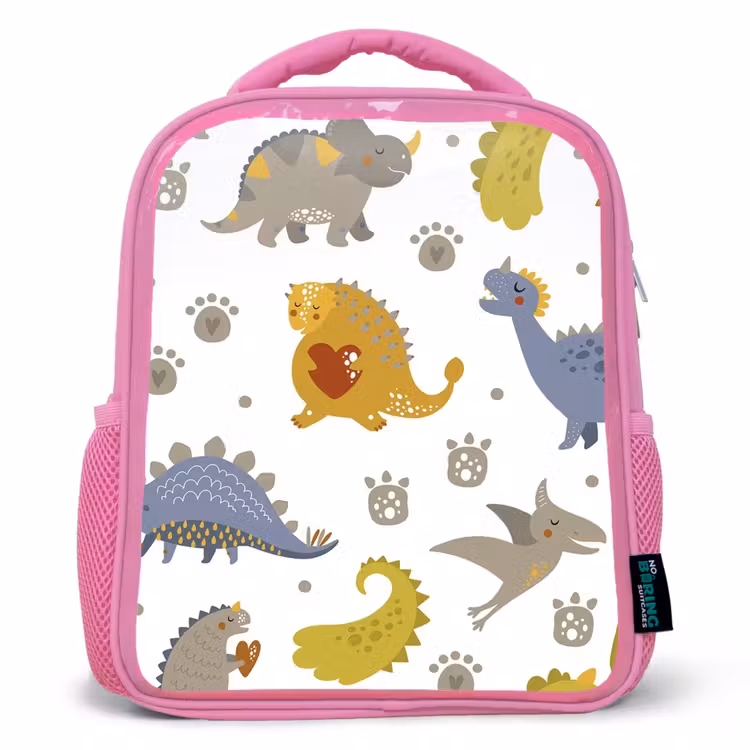 Kinderrugzak - Roze - Dinosaurus - Kinderen - Design - Jongens - Meisjes — 1