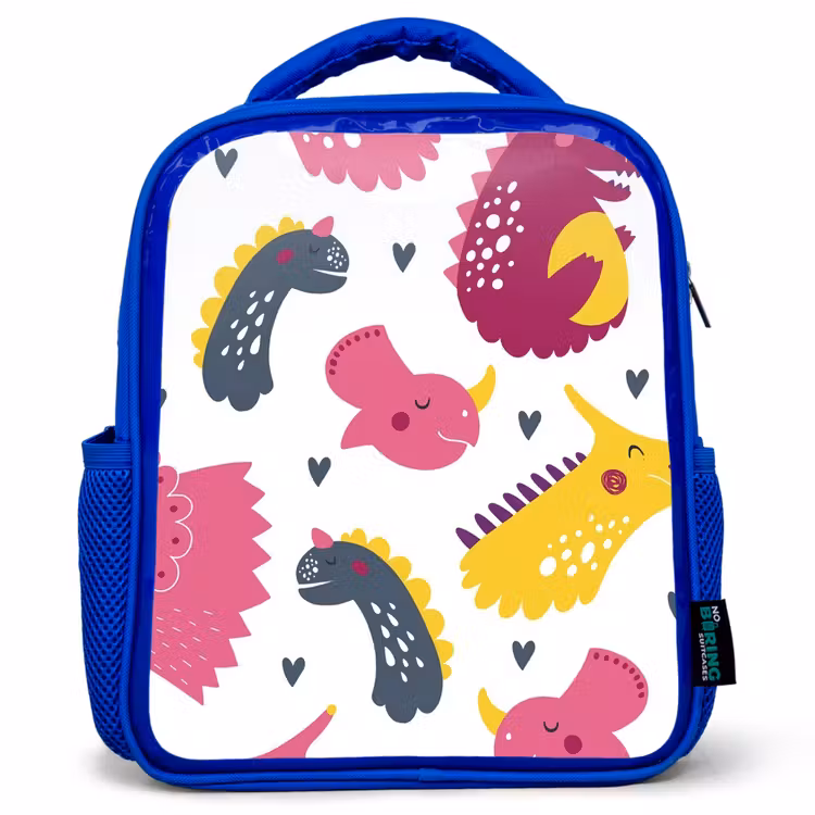 Kinderrugzak - Blauw - Dino - Patronen - Kind - Roze - Meisjes — 1