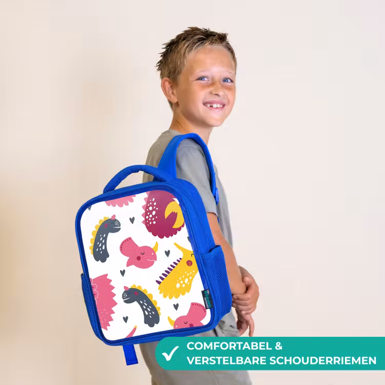 Kinderrugzak - Blauw - Dino - Patronen - Kind - Roze - Meisjes — 4