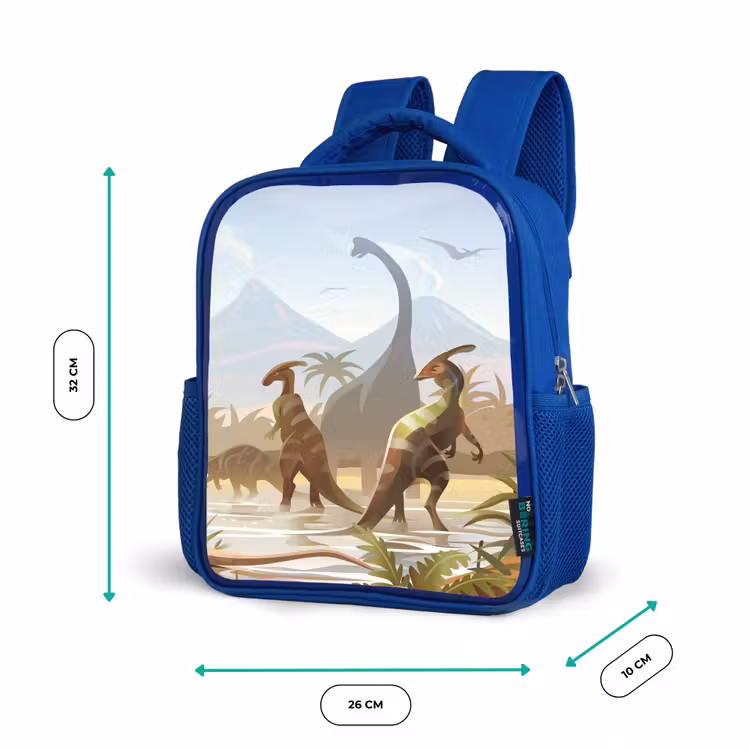 Kinderrugzak - Blauw - Dinosaurus - Landschap - Tropisch - Kinderen - Jongens — 6
