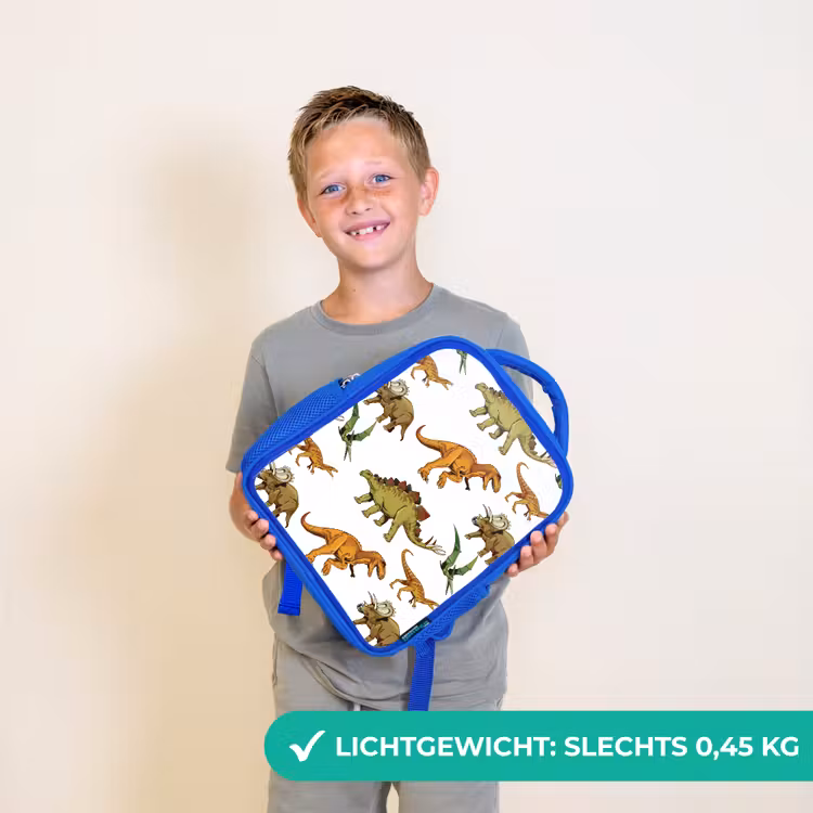 Kinderrugzak - Blauw - Dinosaurus - Tekening - Kinderen - Jongens - Kinderen — 2