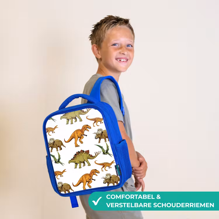 Kinderrugzak - Blauw - Dinosaurus - Tekening - Kinderen - Jongens - Kinderen — 4