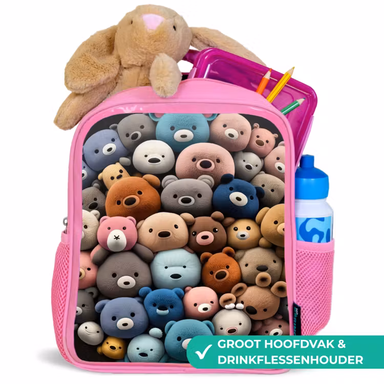 Kinderrugzak - Roze - Berenfeestje — 2