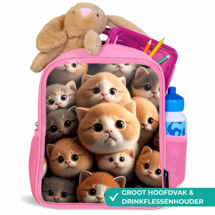 Kinderrugzak - Roze - Knuffelkatjes — 2