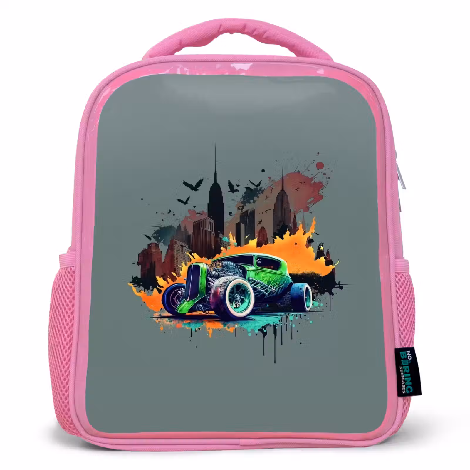 Kinderrugzak - Roze - Auto in spookstad — 1