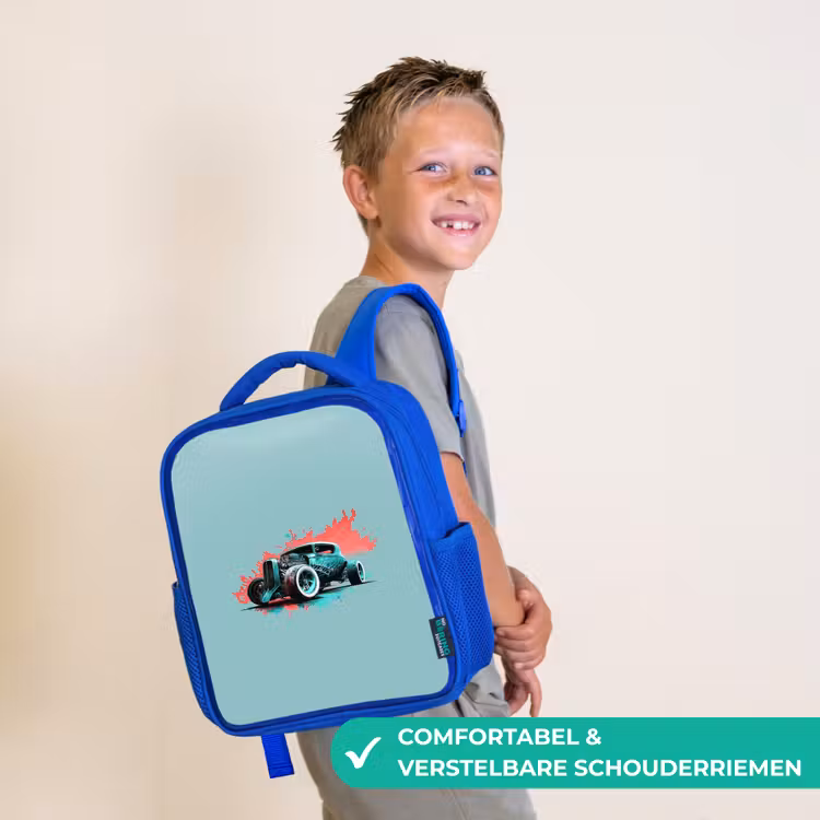 Kinderrugzak - Blauw - Hotrod turquoise — 4