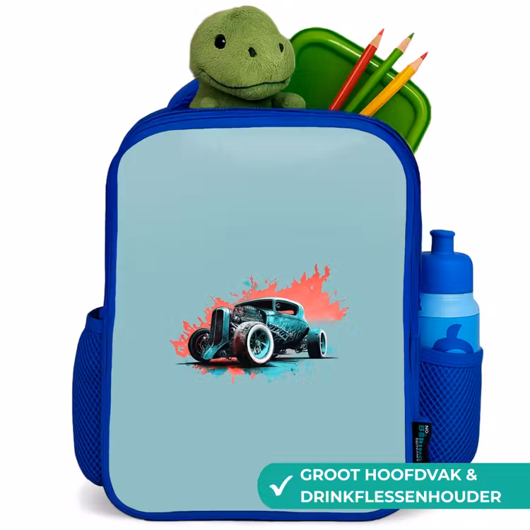 Kinderrugzak - Blauw - Hotrod turquoise — 5