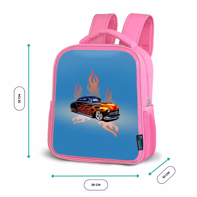 Kinderrugzak - Roze - Hotrod flames — 3