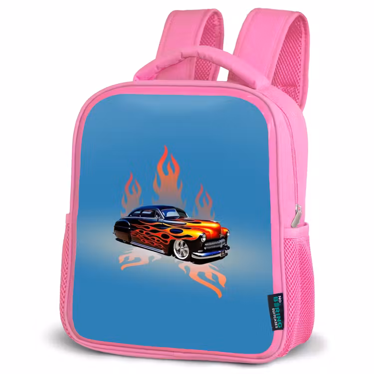 Kinderrugzak - Roze - Hotrod flames — 6