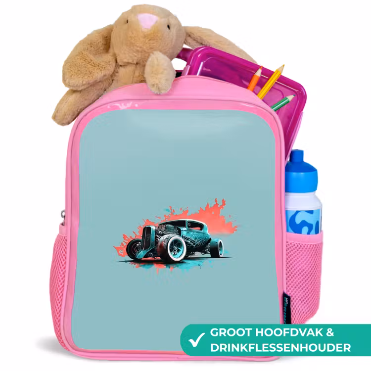 Kinderrugzak - Roze - Hotrod turquoise — 2