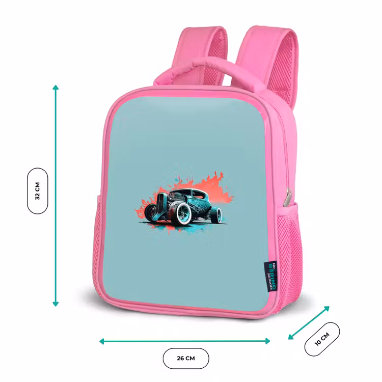 Kinderrugzak - Roze - Hotrod turquoise — 3