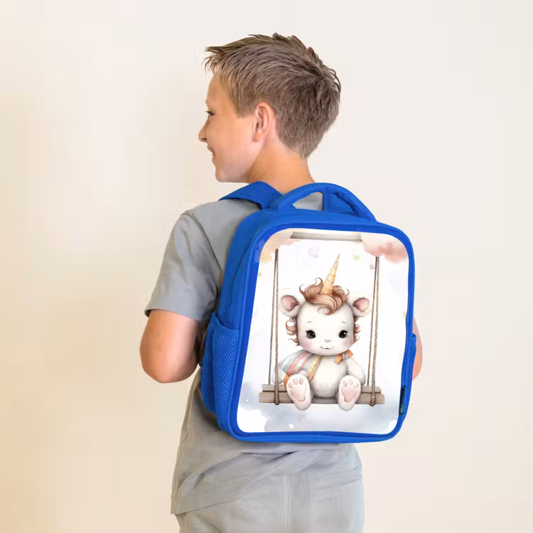 Kinderrugzak - Blauw - Eenhoorn - Dier - Kinderen - Unicorn — 3