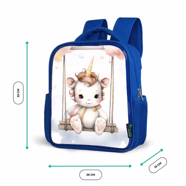 Kinderrugzak - Blauw - Eenhoorn - Dier - Kinderen - Unicorn — 6