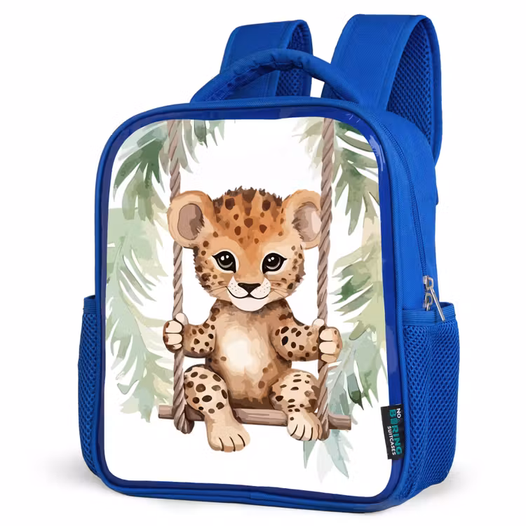 Kinderrugzak - Blauw - Luipaard - Dier - Kinderen - Jungle — 9