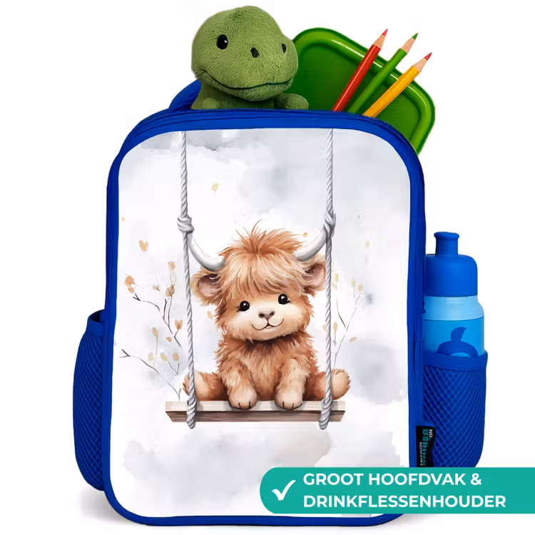 Kinderrugzak - Blauw - Schotse hooglander - Dier - Kinderen — 5