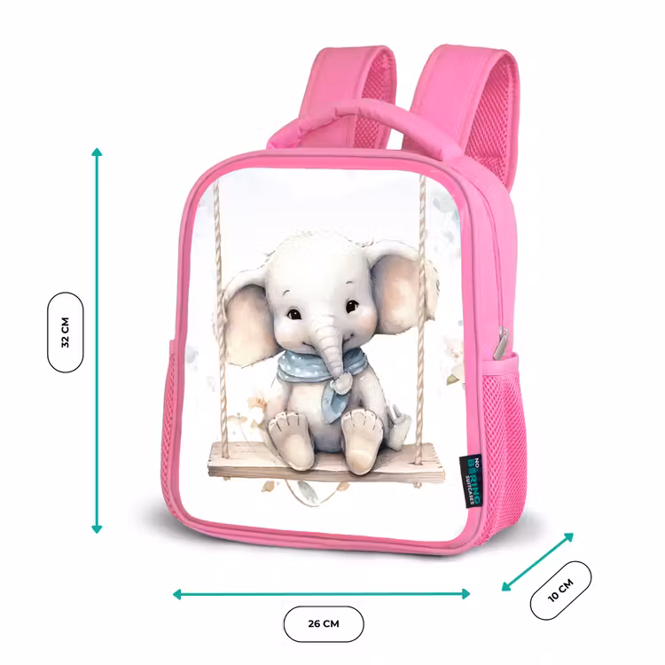 Kinderrugzak - Roze - Olifant - Dier - Kinderen — 3